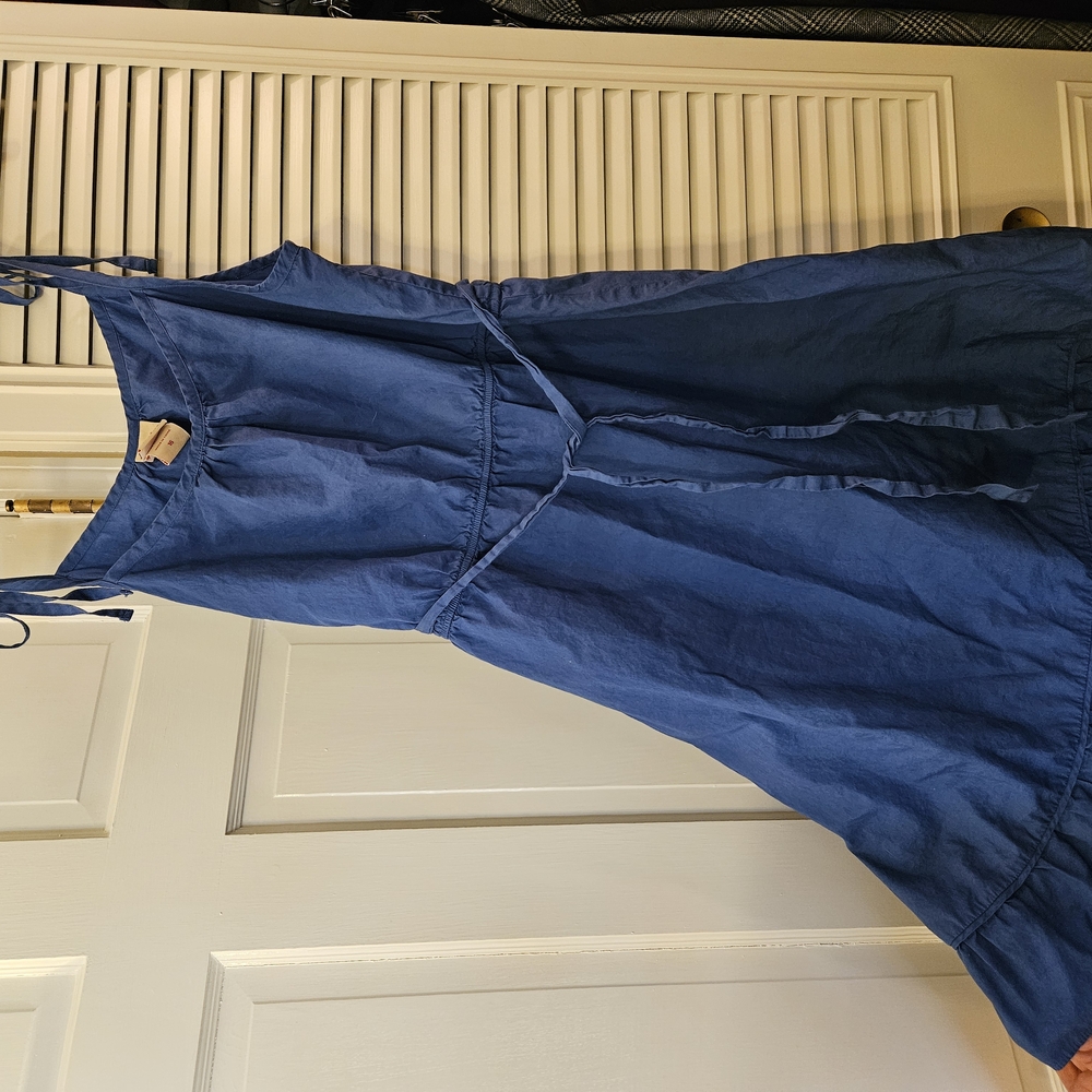Blue cotton size 16 Faded Glory Spaghetti strap Dress